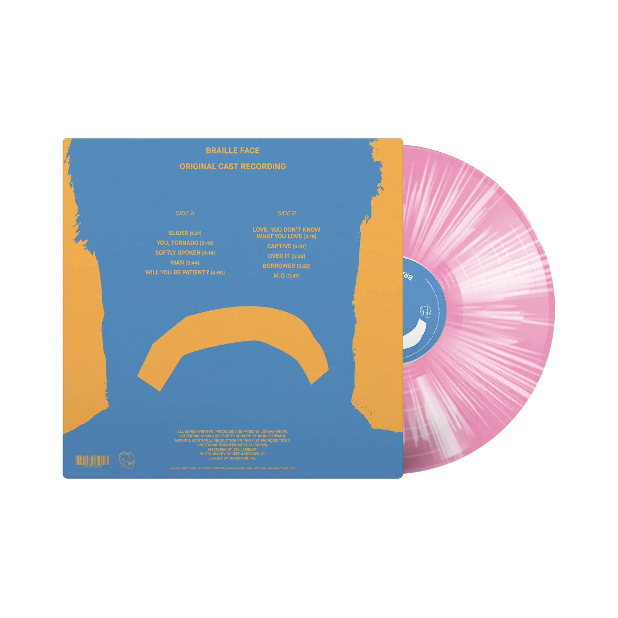 Braille Face / Original Cast Recording / Limited Edition 12" Pink Splatter Vinyl