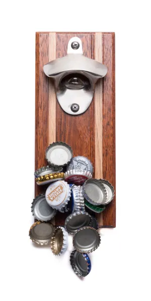 Bruntmor, CAPMAGS Strong Magnetic w/ Zinc Alloy Beer Opener & Cap Catcher - Metal Magnetic