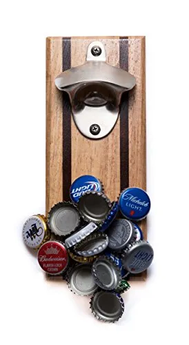 Bruntmor, CAPMAGS Strong Magnetic w/ Zinc Alloy Beer Opener & Cap Catcher - Metal Magnetic