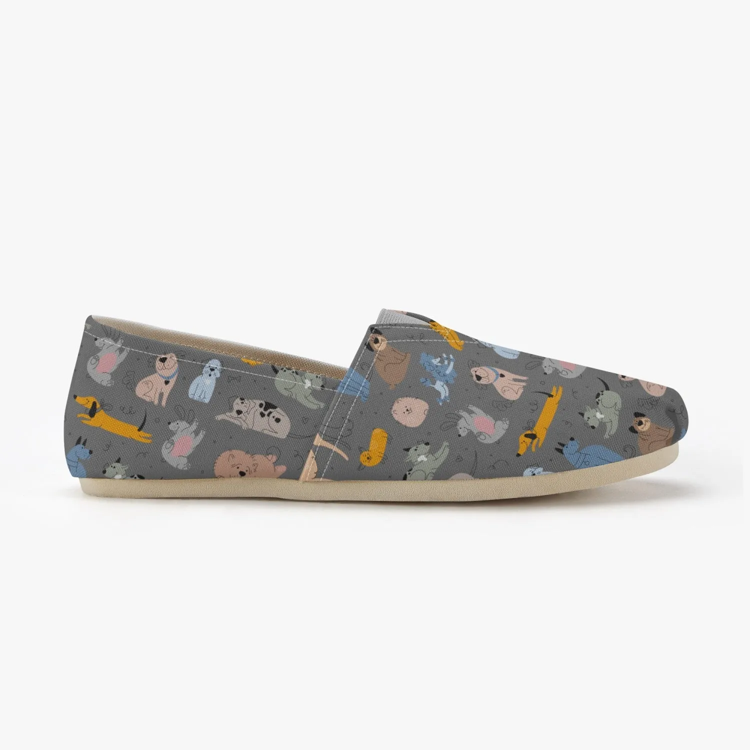 Cute Pups Canvas Toms Shoes