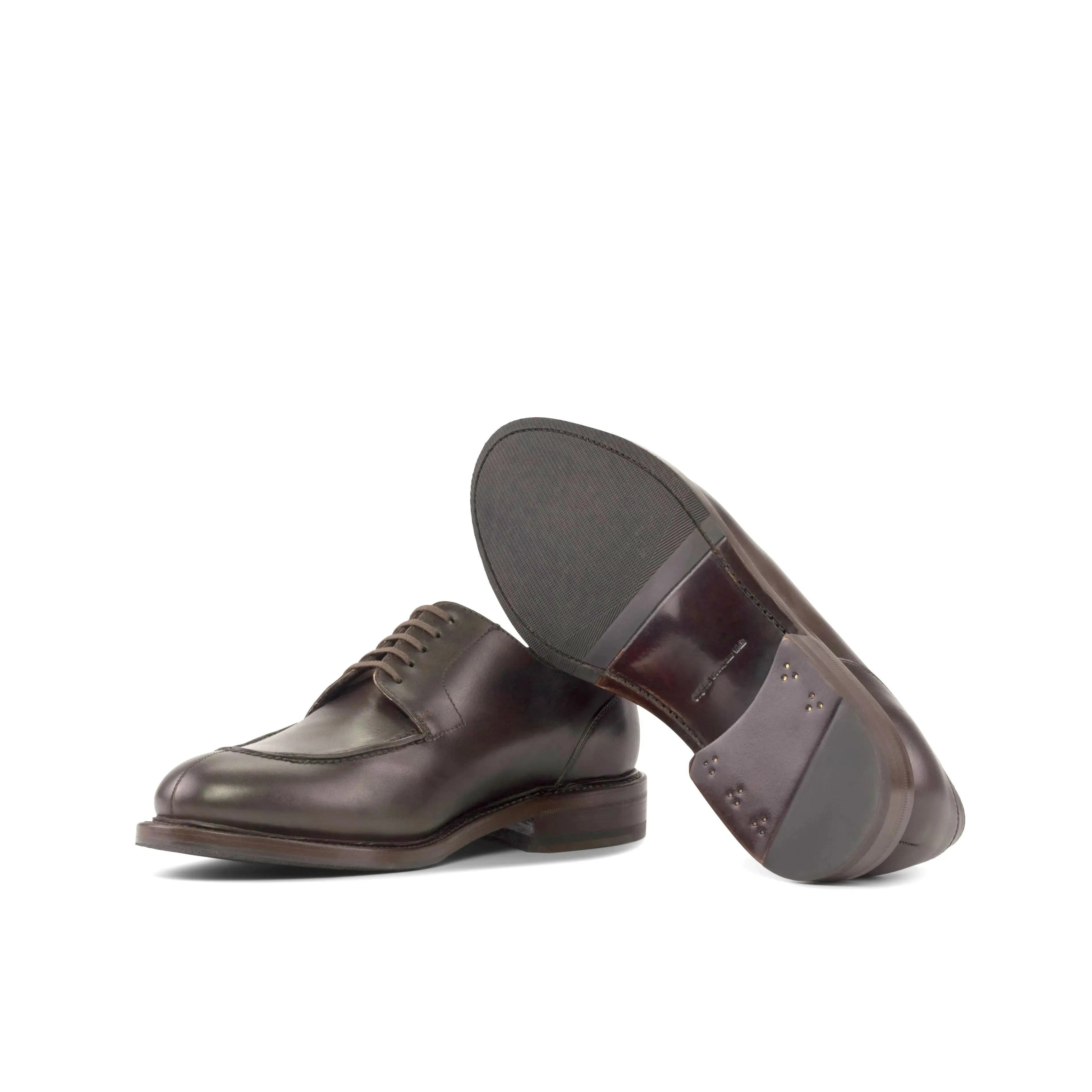 DapperFam Lorenzo in Dark Brown Men's Italian Leather Derby Split Toe