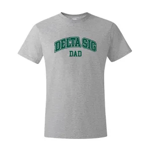 Delta Sig Heather Gray Dad Tee