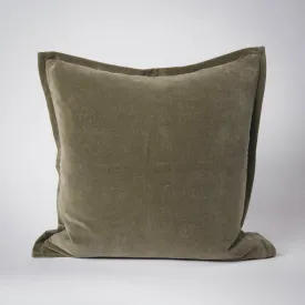 Evelyn Velvet Cushion - Olive