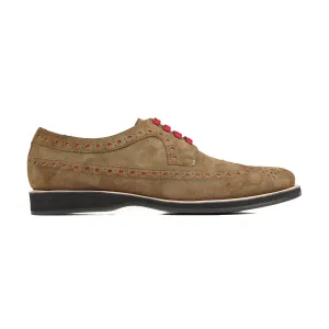 Jack - Men's Light Brown Kid Suede Derby Shoe