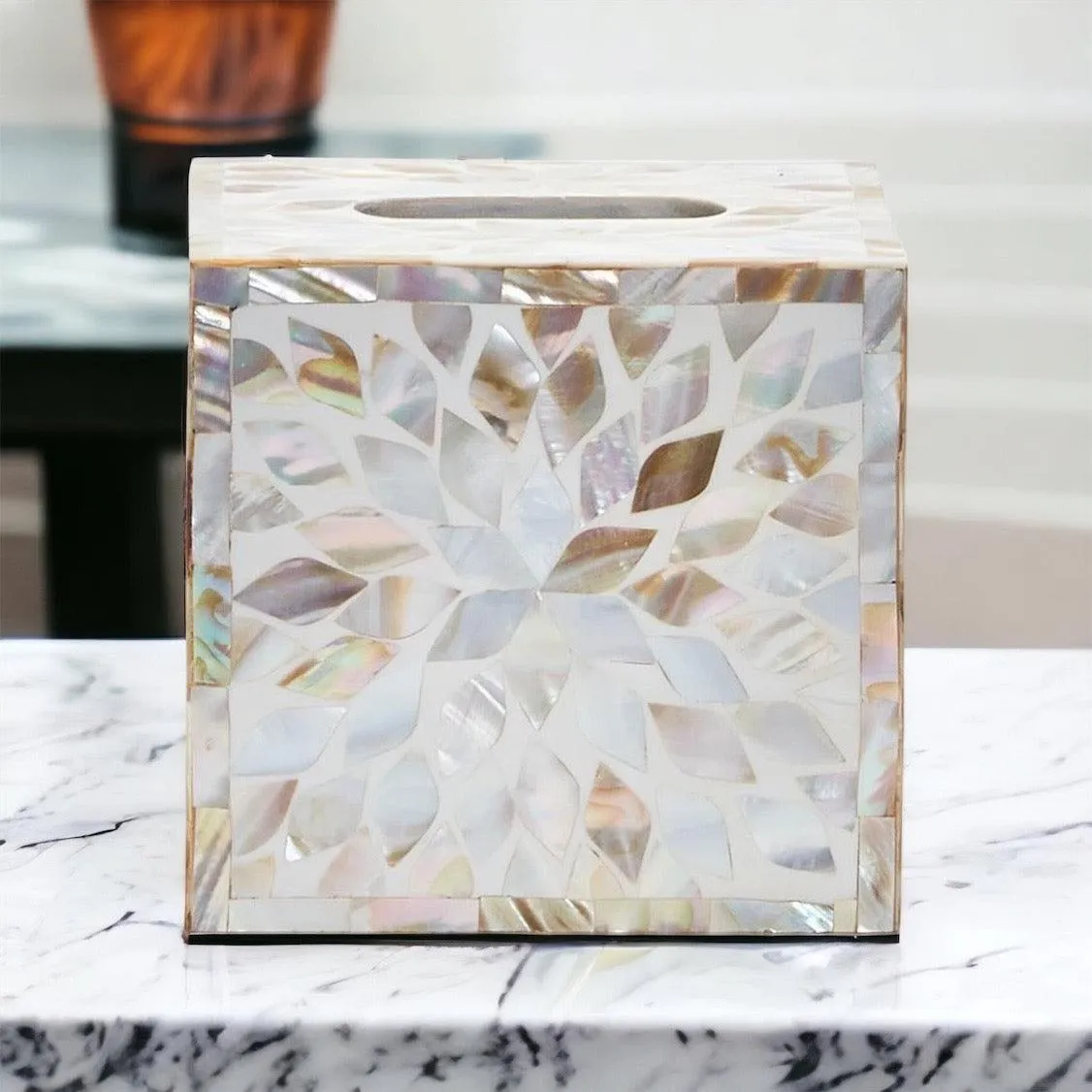 Mother of Pearl Tissue box