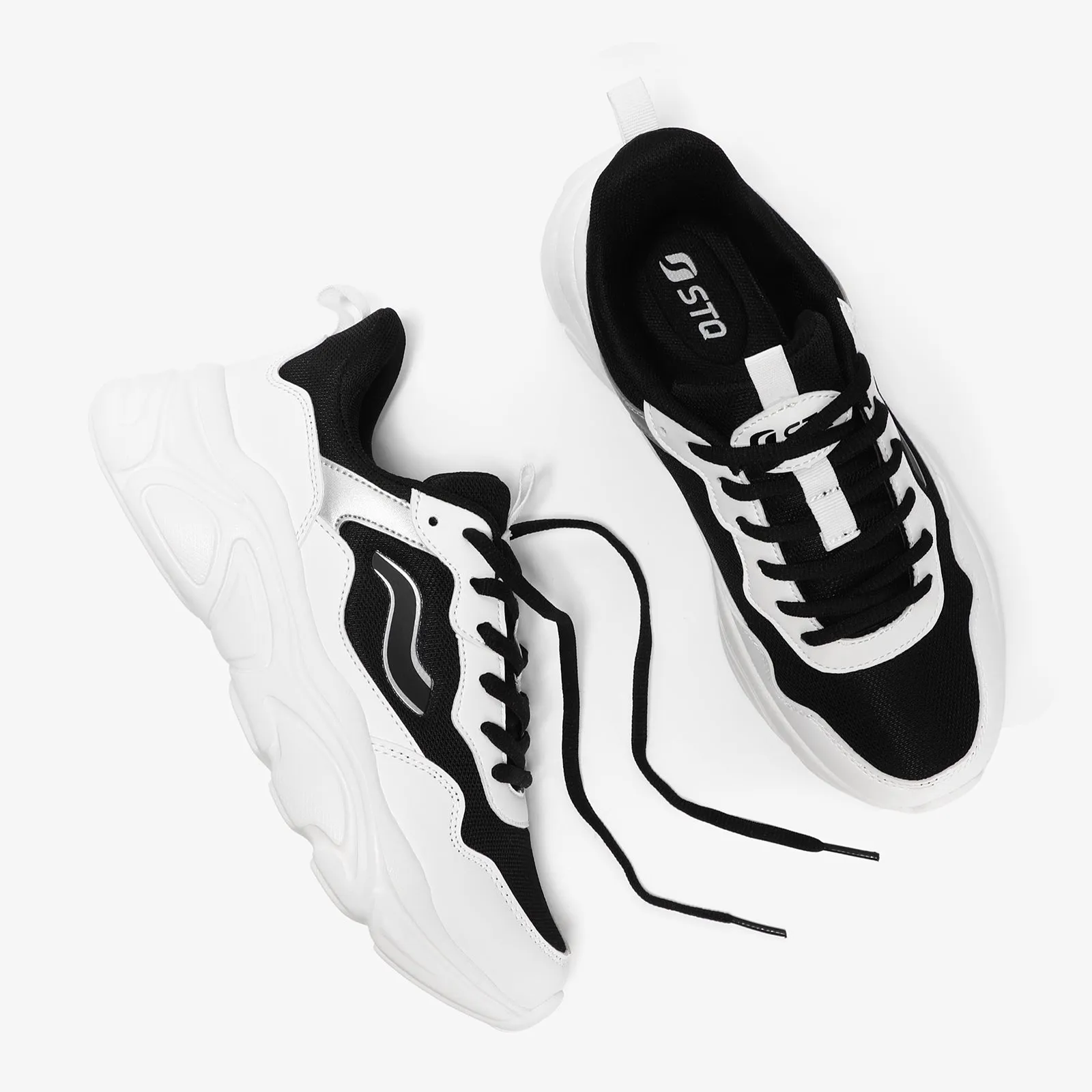 STQ Chunky Sneakers for Womens Platform Dad Shoes